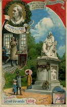 Trade Card for Véritable Extrait de viande Liebig [Real Liebig Meat Extract] depicting Justus von Liebig on the front.